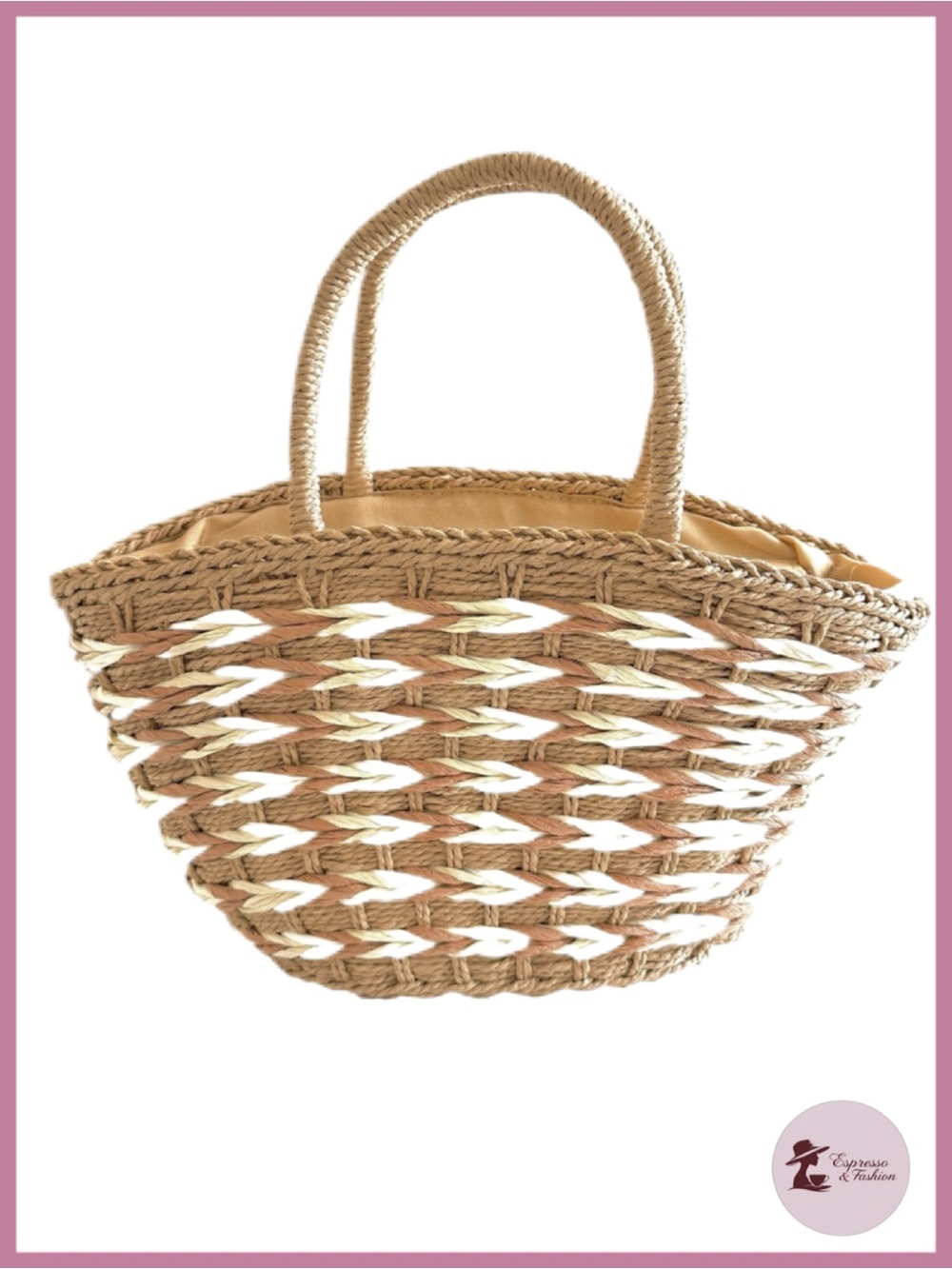 NWT Straw Beach Tote Bag - Picture 4 of 7